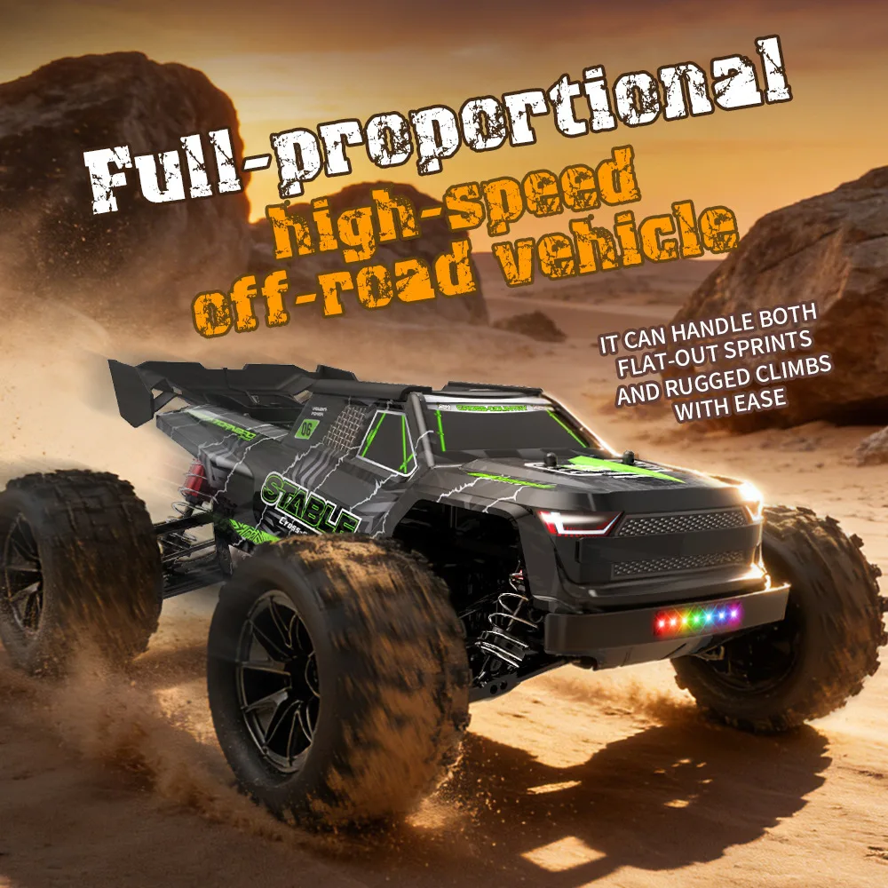 Off-Road RC Car 4WD Electric Remote Control Vehicle With Carbon Brushes Shock Absorber And LED Lights For Kids And Adults