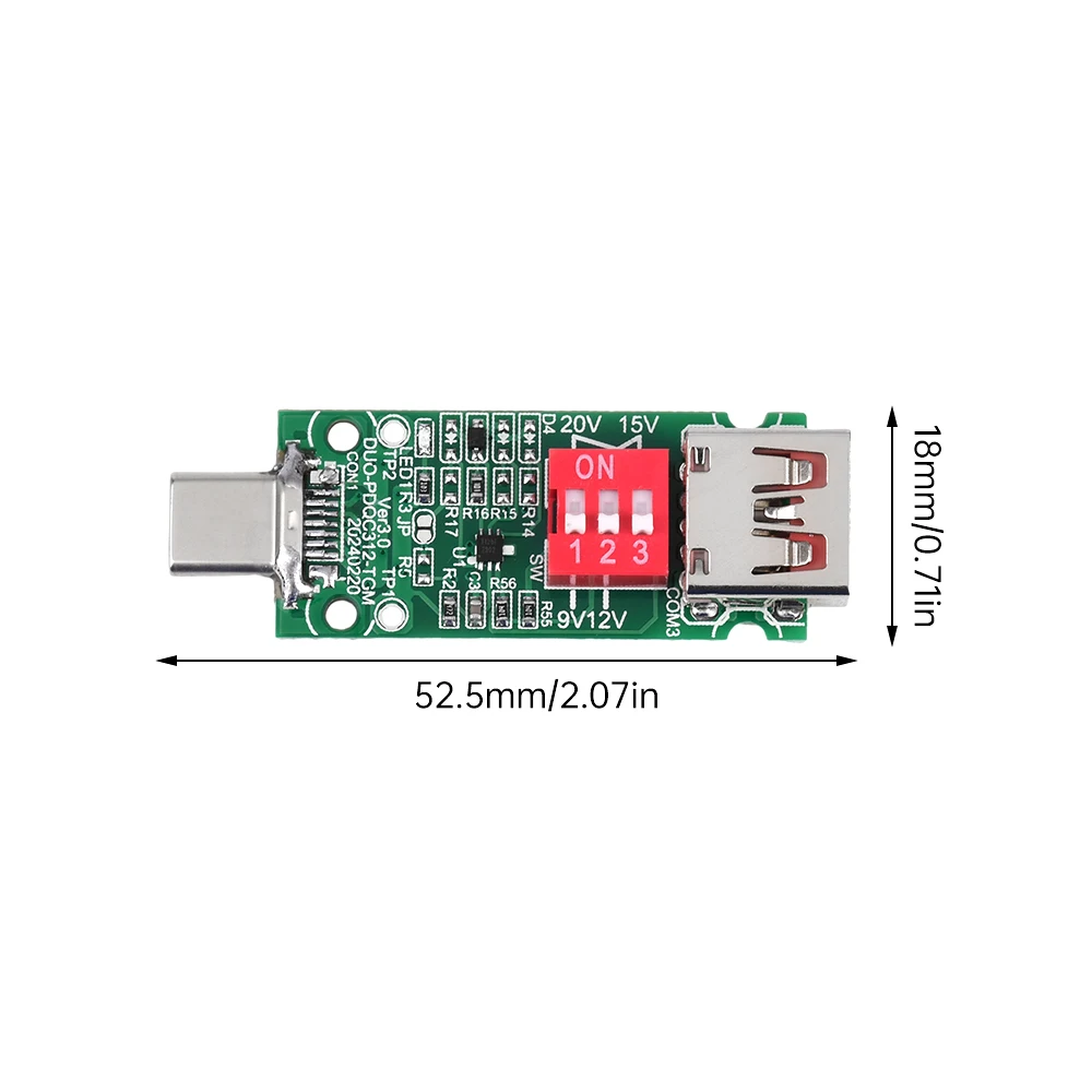 USB Type-C PD Decoy Trigger Board PD3.0 QC2.03.0 Support Module Voltage Tester Power Supply Accessories