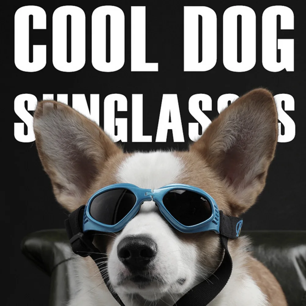Gafas de sol plegables para perros ajustables anti-UV visión clara - imagen 2