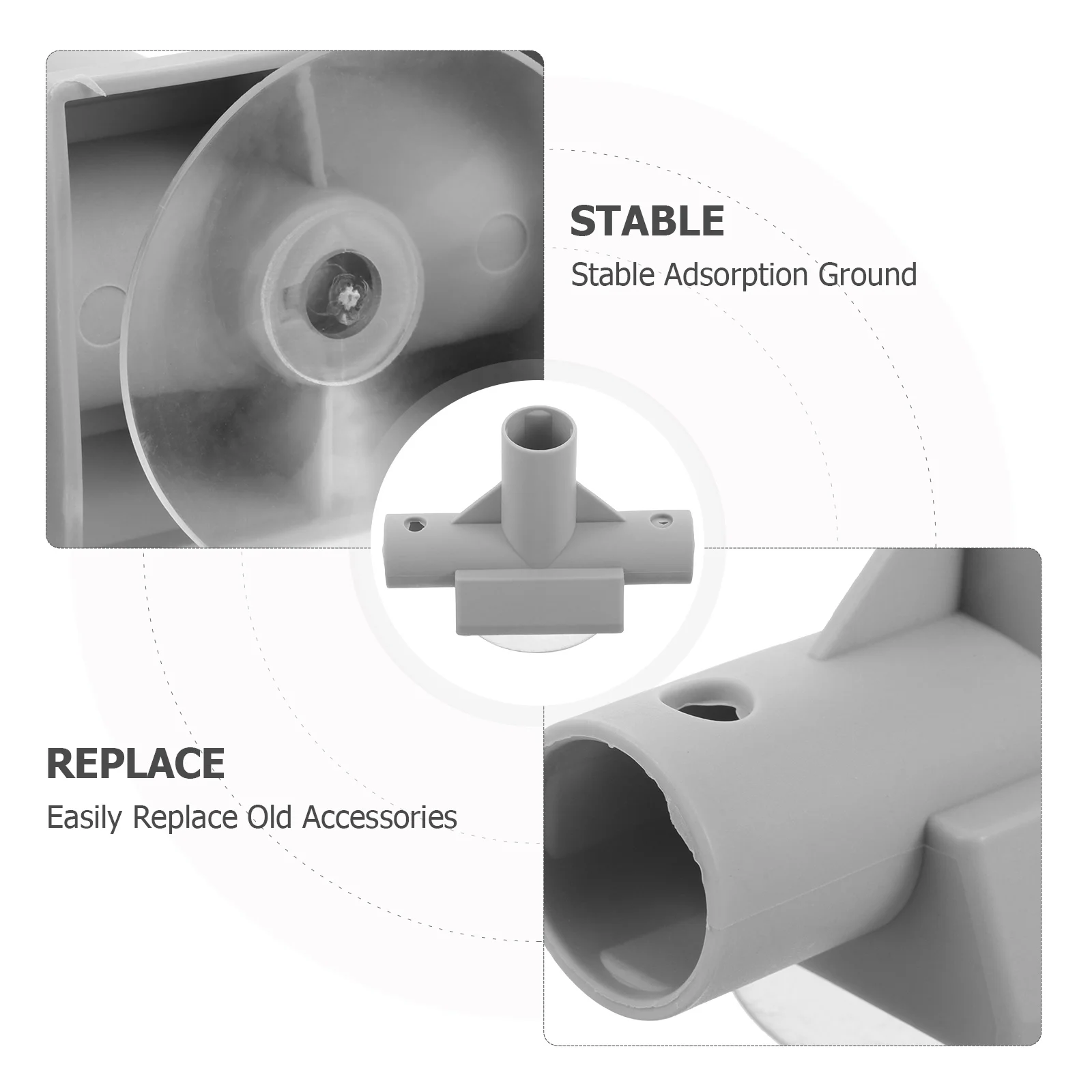 1 pz connettore per tubo a 3 vie con giunto a forma di T per la sostituzione dei parchi base di aspirazione forte connettore in plastica durevole recinzioni cortile