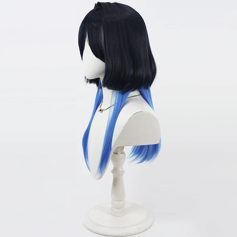 الظاهري YouTuber VTuber Hololive الإنجليزية أورو كروني طويل أنيمي شعر مستعار تأثيري الألياف مقاومة للحرارة الشعر الاصطناعية + غطاء شعر مستعار