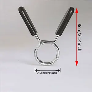 Barra Haltere Barbell, Clipe De Primavera, Fivela Anti-Solta, Buraco De Tamanho Especial, Diâmetro 2.5 cm, 1 Pc 12 principais vendas barra para halteres com rosca - №4
