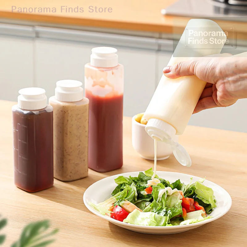 200ml and 300ml Clear Condiment Squeeze Bottles Ideal for Ketchup Mustard Mayonnaise Honey, and Sauce Storage