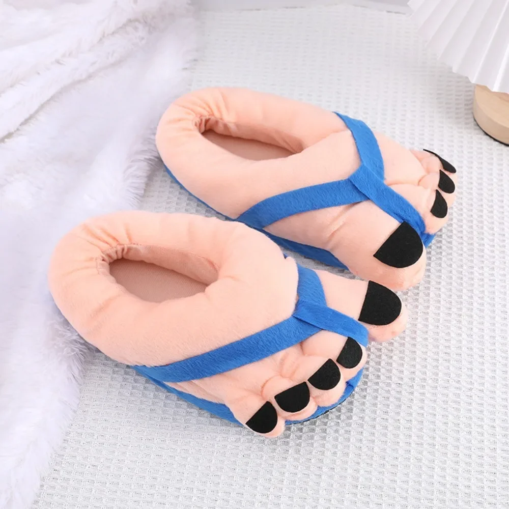 Kreative Winter-Hausschuhe für Damen und Herren, lustige Partner-Hausschuhe für große Füße, weiche, warme Baumwoll-Slipper für Zuhause – Detail 13