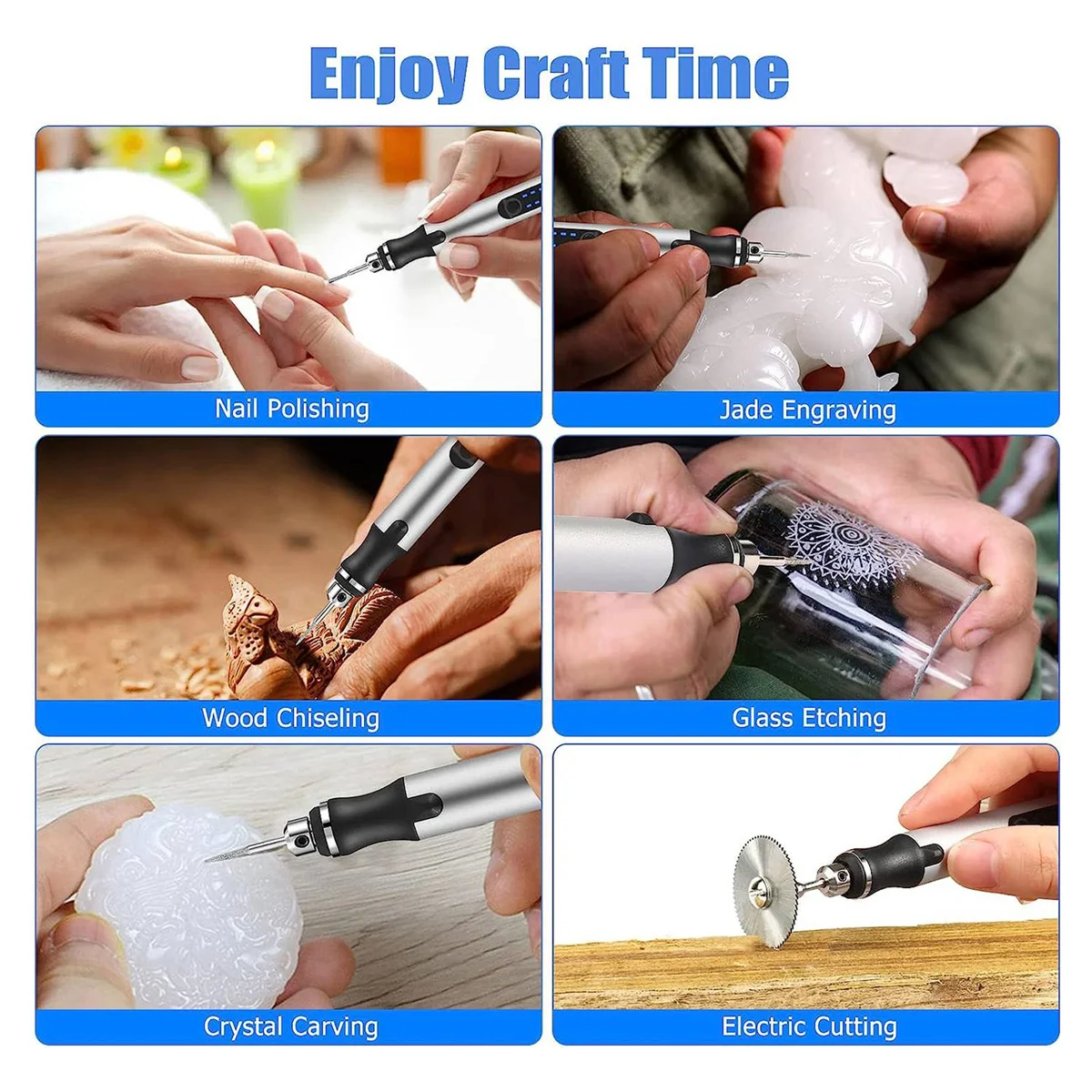 

Electric Engraving Tool Kit, USB Cordless Rechargeable Engraving Pen Mini DIY Engraver Pen Tool for Carving Wood Metal