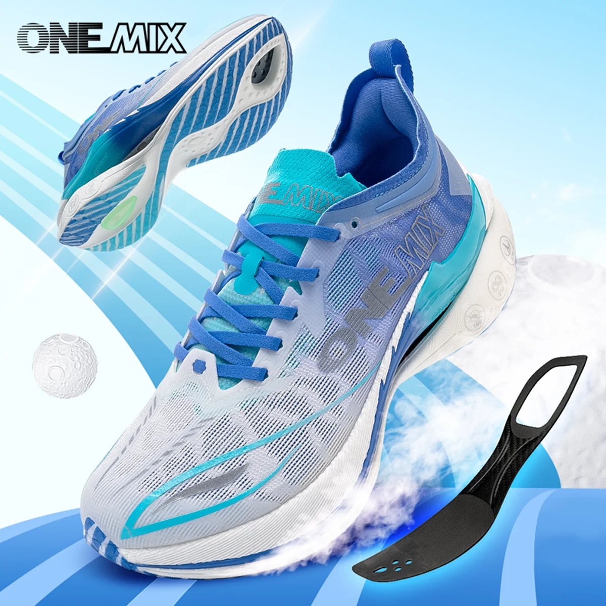 

ONEMIX 2025 Orca Man амортизирующие кроссовки для тренировок на открытом воздухе спортивная спортивная обувь нескользящие износостойкие зимние мужские кроссовки