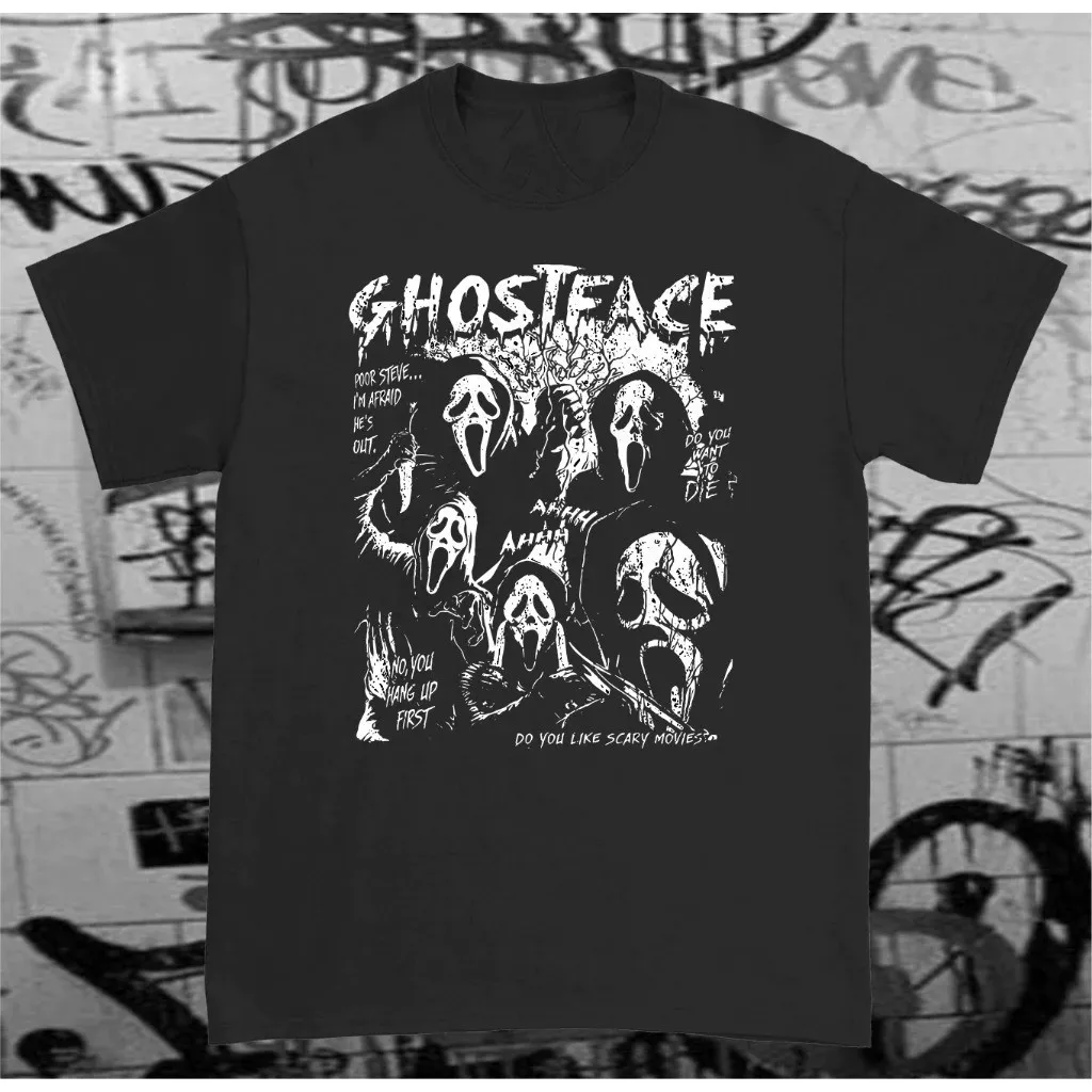 

Ghostface Scream Vintage Classic Horror Movie T-Shirt S-5XL