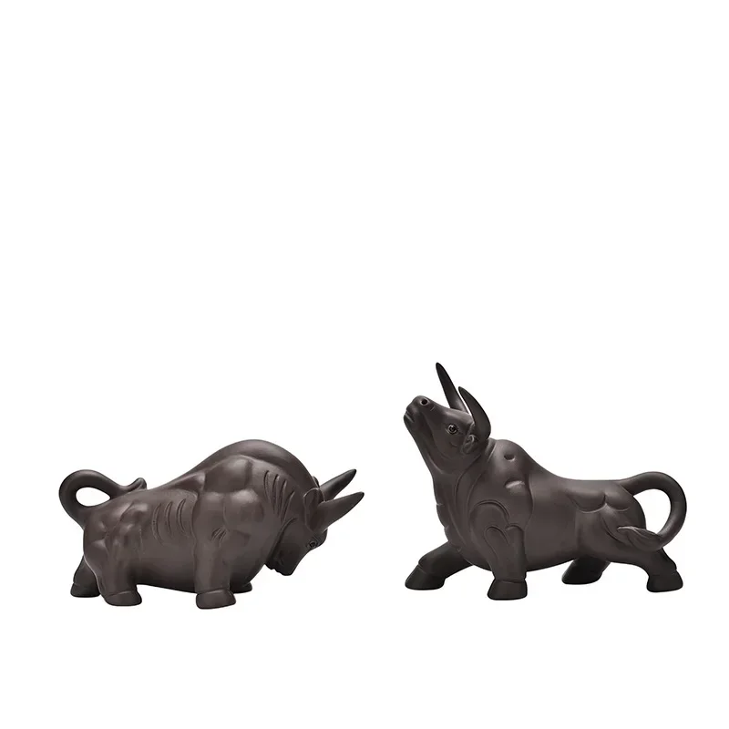 

Purple Sand Tea Pet Decoration Tea Ceremony Zodiac Bull Spirit Soars to the Sky