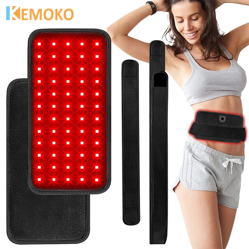 

60 LEDs Infrared Light Therapy Pad And Belt 660&850nm Portable At Home for Body Fatigue Therapy For Back Knee Hands Feet Relief