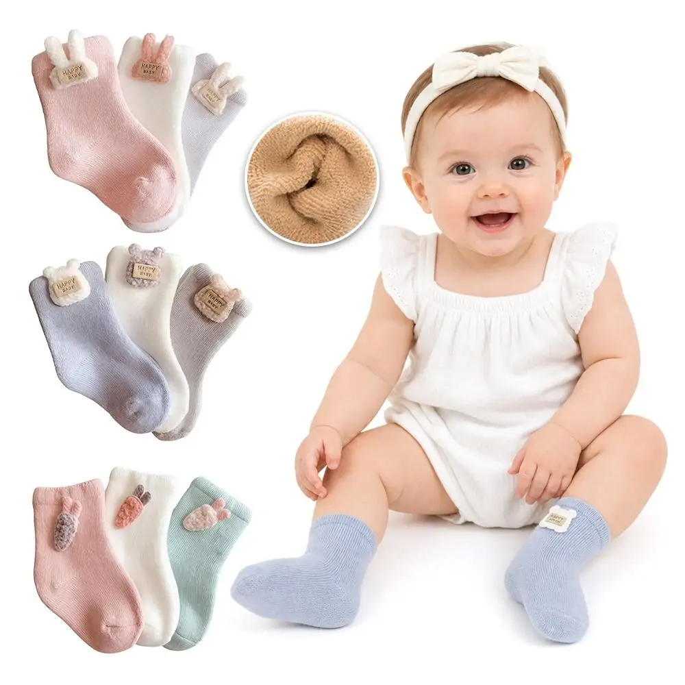 New Cotton Baby Warm Socks Thickened Soft Infant Socks Warm Winter Floor Socks Winter Warmth