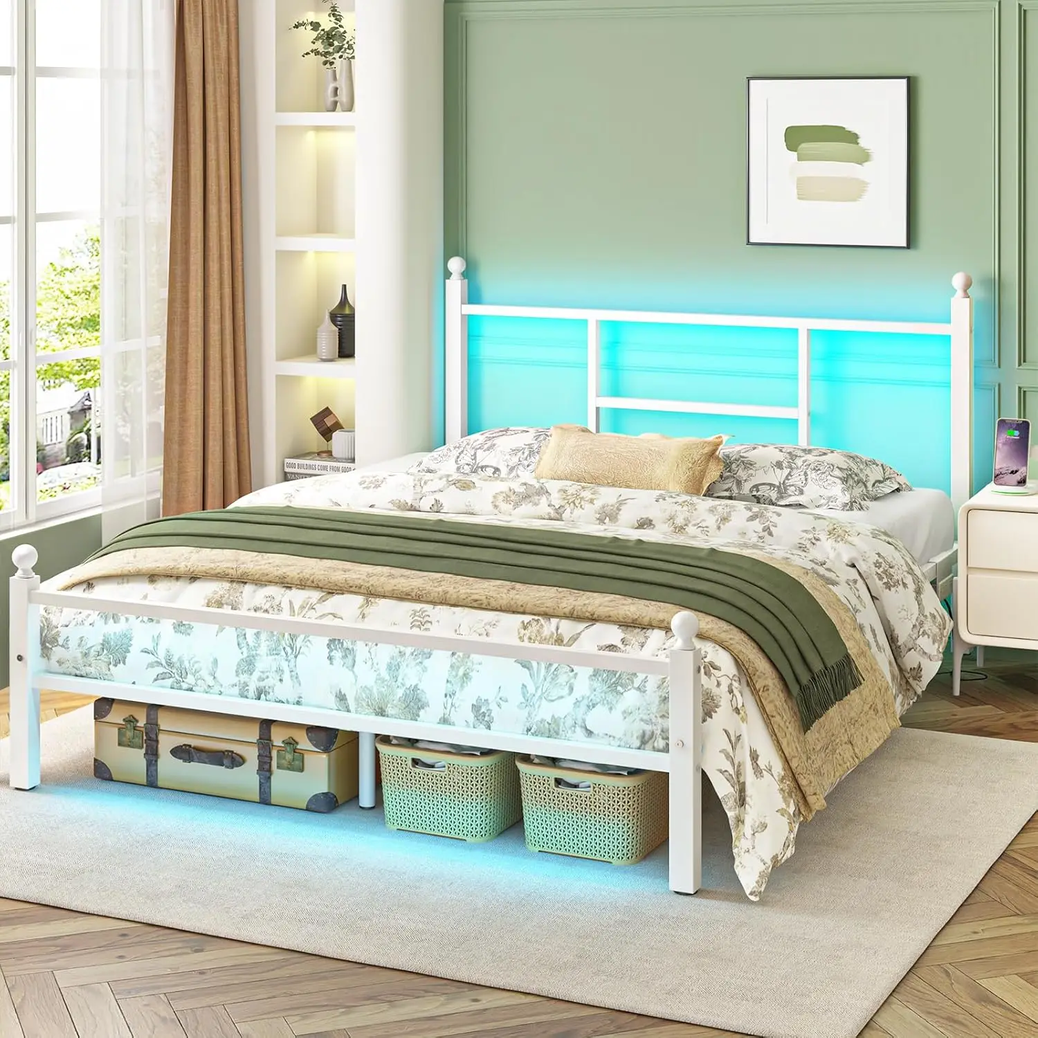 Full Bed Frame With…