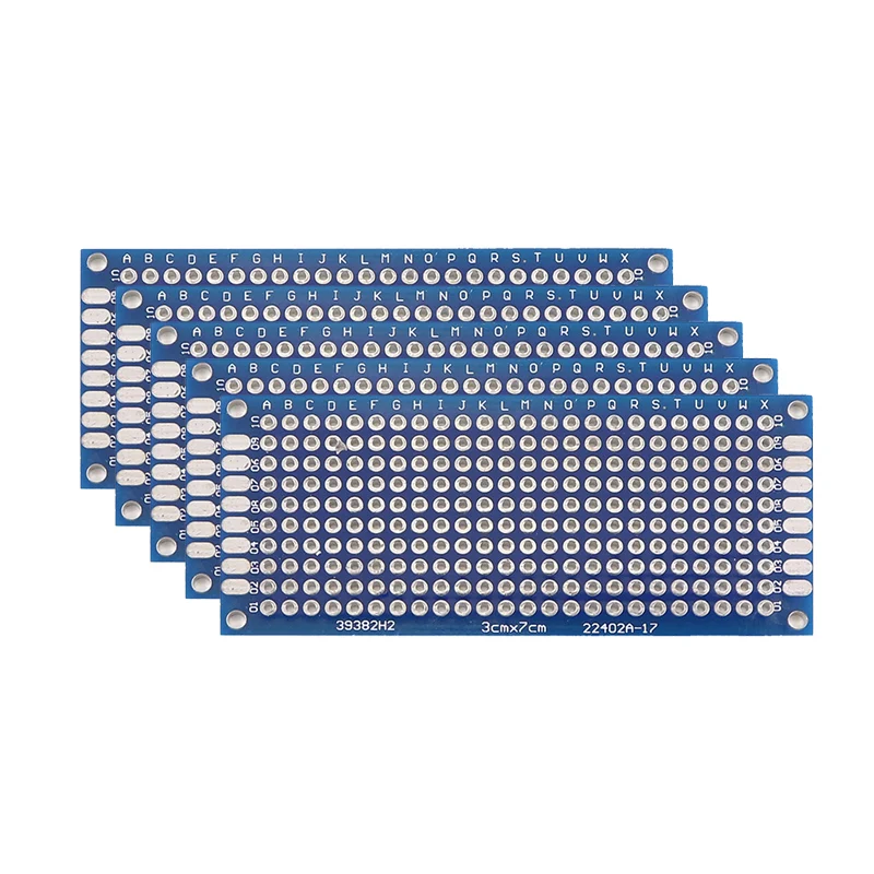 5/10PCS PCB Board Prototype Board Blue 2x8/3x7/4x6/5x7/7x9cm Double Sided Circuit Boards For DIY Soldering Project