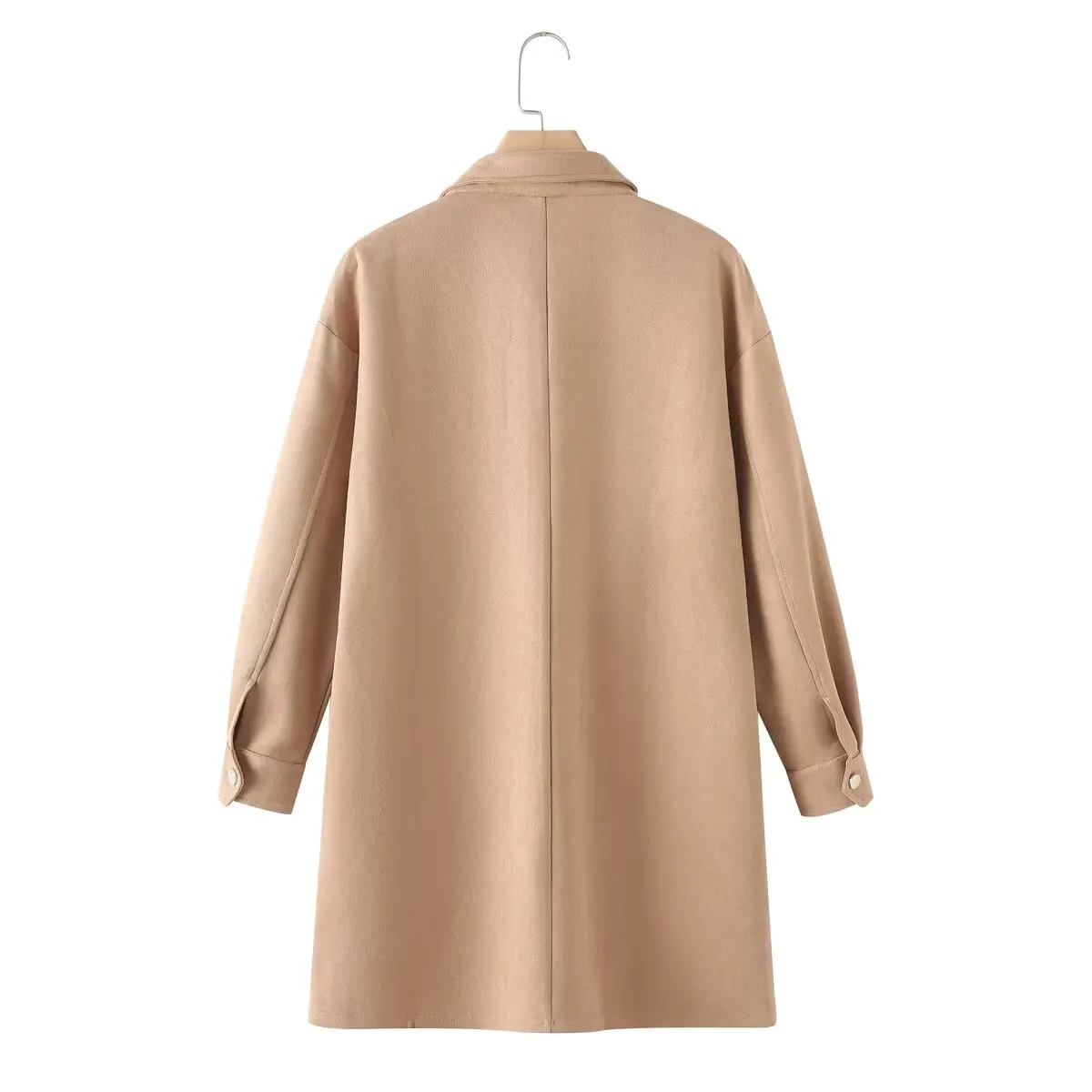 

ZAB, осеннее новое женское повседневное длинное пальто из искусственной замши и бархата, куртка средней длины из полиэстера, уличное пальто