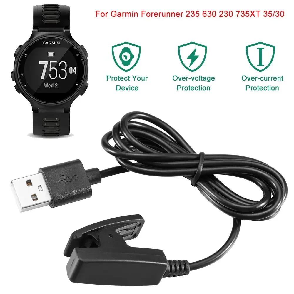 USB Charging Cable For GarminLily Forerunner 235 630 230 735XT 35 30 Data base Charger For Garmin Vivomove HR Approach S20