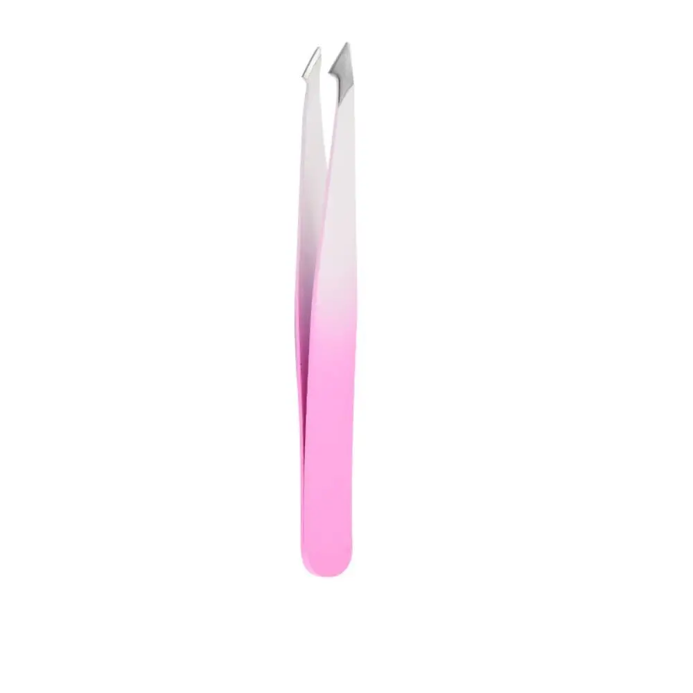 Colorful Eyebrow Pliers Hair Removal Stainless Steel Oblique Mouth Tip Multipurpose Eyelash Extension Eye Brow Tweezer Women
