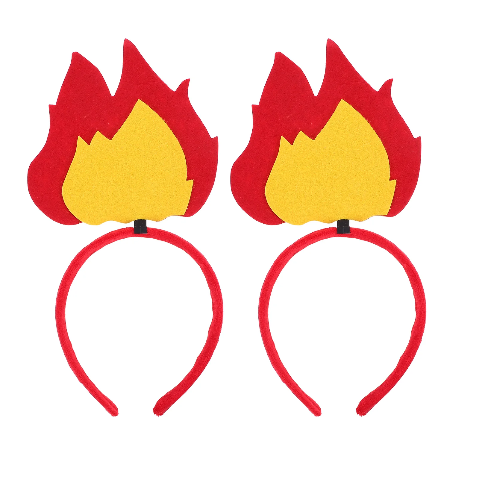 

2pcs Flame Hairband Halloween Headpiece Fire Women Costume Lightweight Carnival Party Accessories Festive Hairband