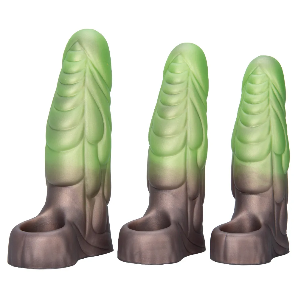 Big Thick Penis Sleeve for Men Soft Silicone Reusable Condom Penis Extender Spiked Cock Ring Delay Time Sex Toy for Men
