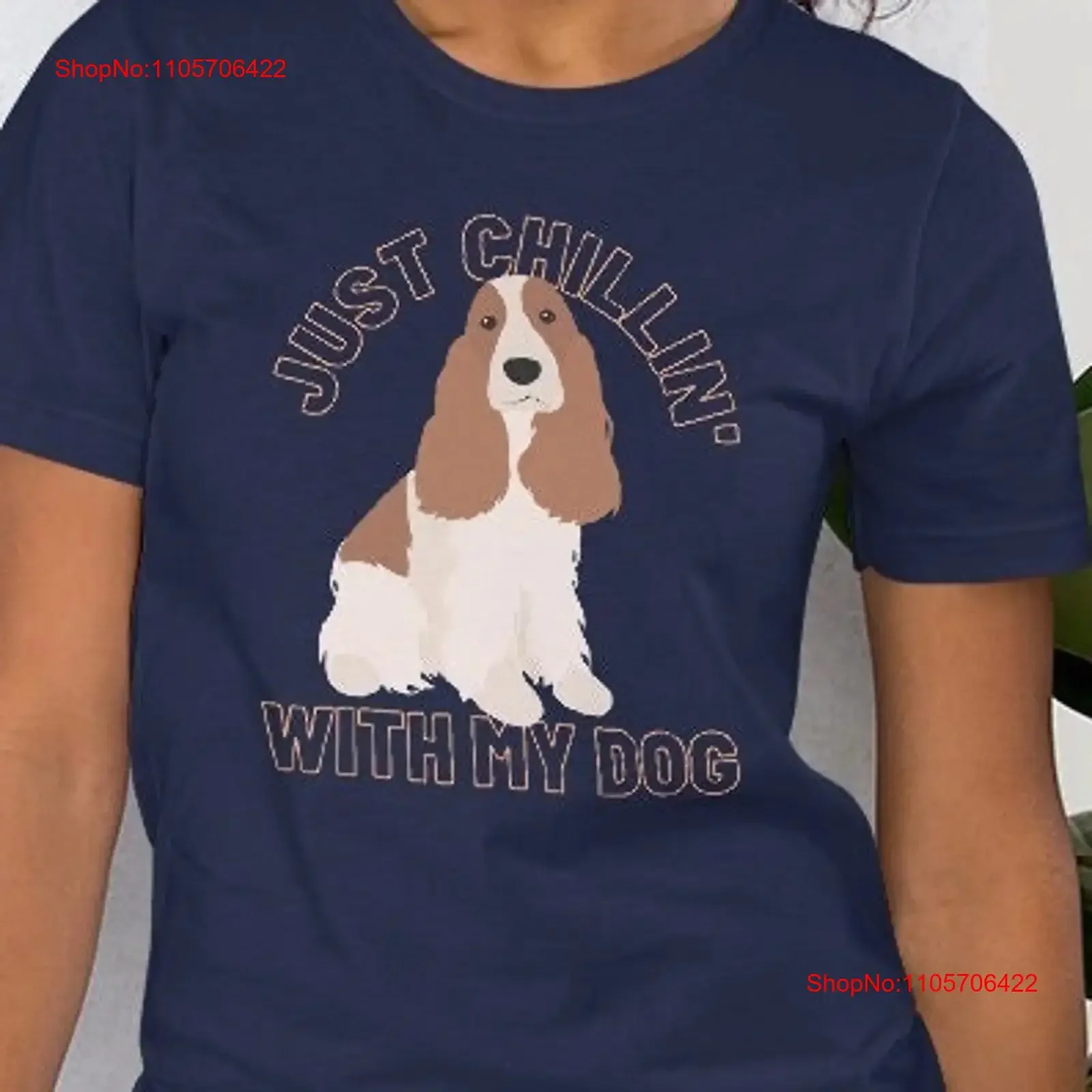 Cocker Spaniel Dog T Shirt UNISEX Cute English Puppy Just Chillin' With My Lover Owner Pet vintage Washed Stretched