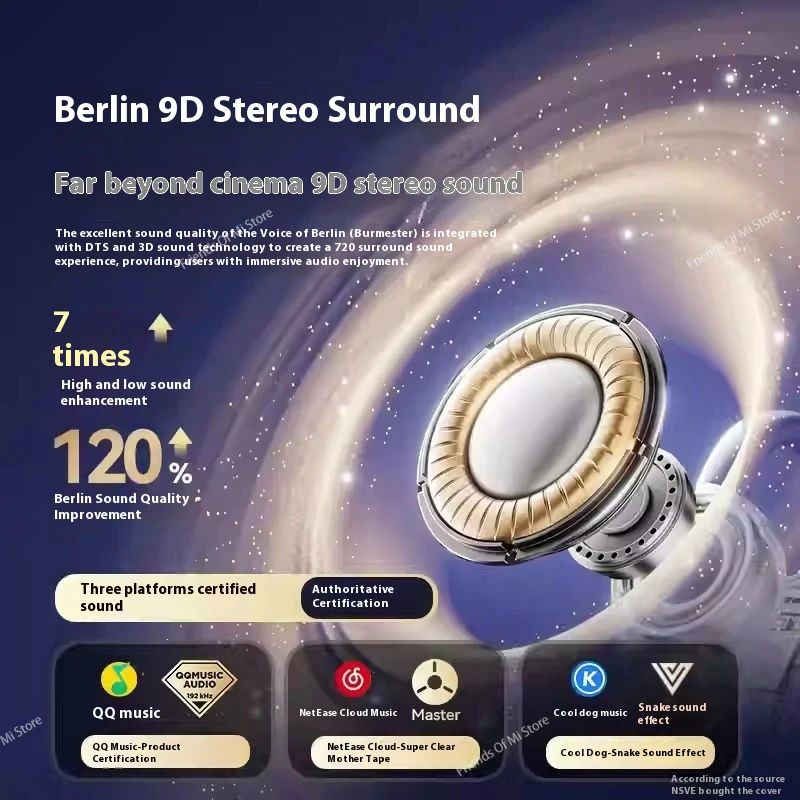 سماعات أذن بلوتوث مزدوجة مطورة من Xiaomi مع صوت ستيريو برلين 9D 24H Comfort Fit IPX5 مقاومة للماء والضوضاء وتقنية مانعة للتسرب #3