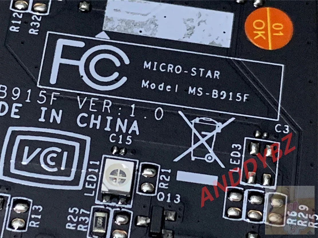 Used ms-b915f For MSI Micro Star H310 Gaming Infinite MS-B915 Board TESED OK