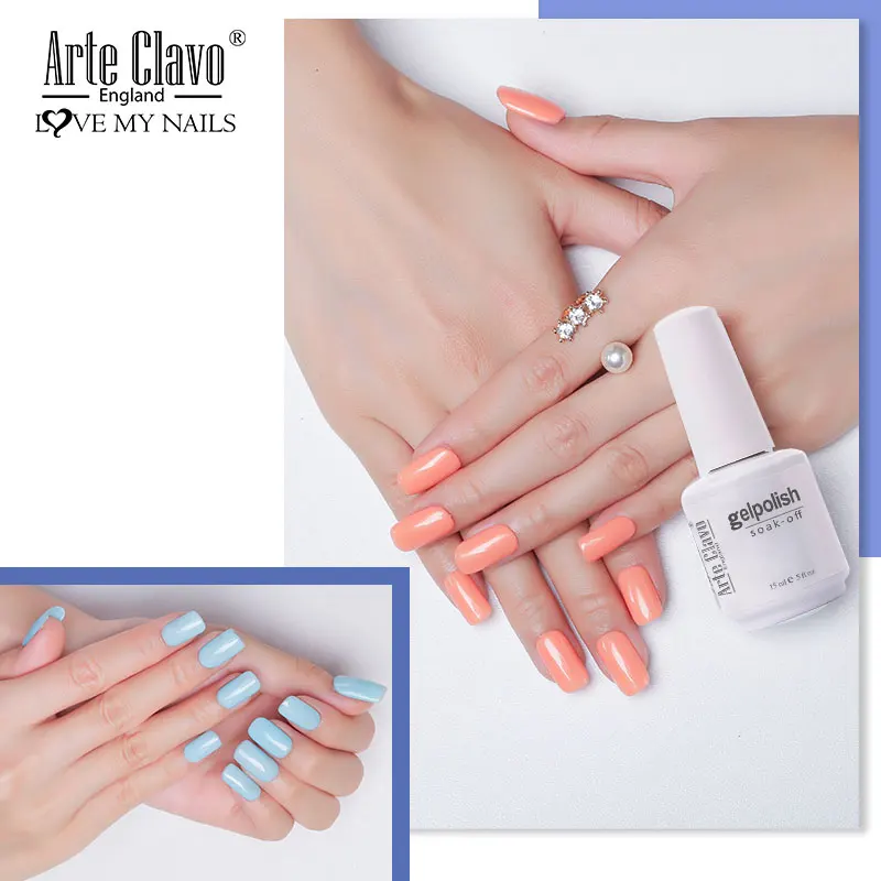 Arte clavo 15ml gel polonês conjunto semi-permanente verão venda quente verniz gel para unhas laca embeber fora uv led unha gel polonês