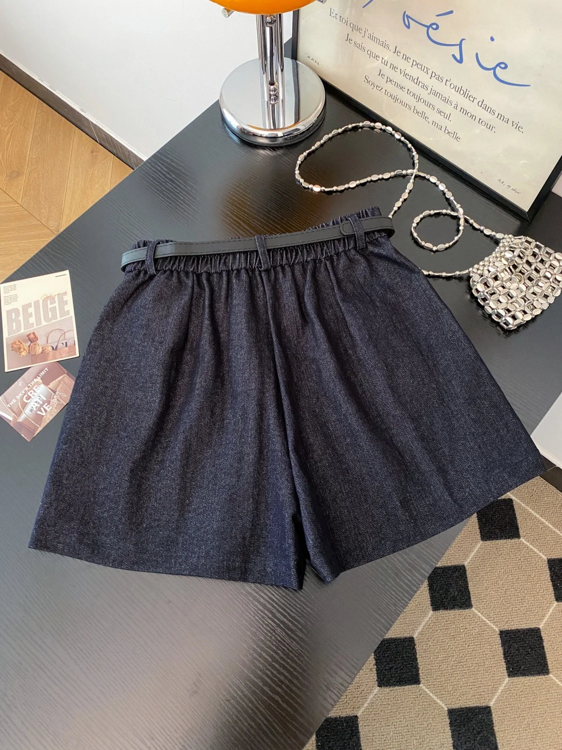 Y2K عادية خمر عالية الخصر الدانتيل يصل السراويل المرأة الصيف سليم صالح الصلبة واسعة الساق السراويل الشارع الشهير العصرية مثير كول فتاة الزي