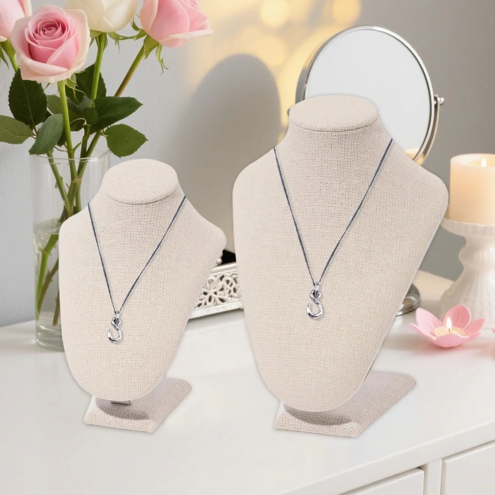 

Jewelry Bust Necklace Display Stand Vendors for Showroom Retail Store Vanity