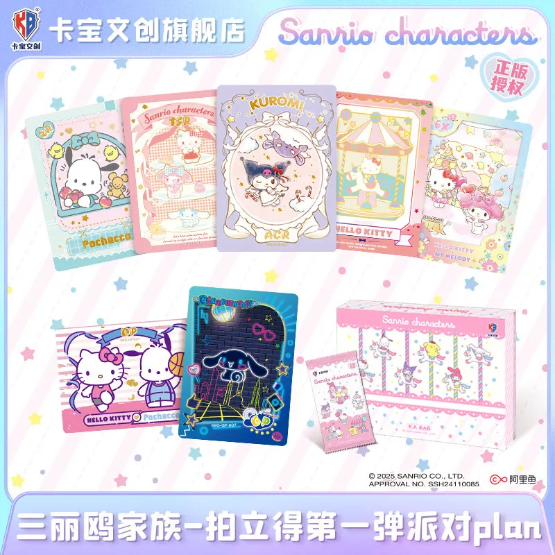 Kabao Original Sanrio Hello Kitty Melody Kuromi Cinnamon Dog Pompompurin Collectible Card Gift For Toy Cartoon Game Card