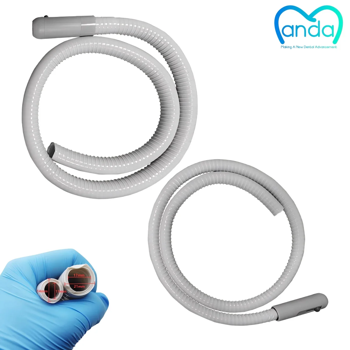 

MANDA 2M Dental Strong Suction/ Weak Suction Tube Dental Hose Pipe For Dentistry Unit Suction Saliva Ejector Tube