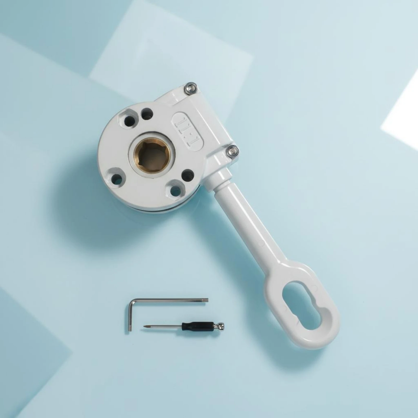 11:1 Awning Crank Gearbox Long-Lasting Metal Housing Heavy Duty Sunshade Crank Gearbox Manual Awning Gear Head Easy Installation