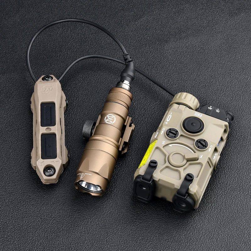 ยุทธวิธี OGL สีแดง/สีเขียว/สีฟ้าเลเซอร์ไนลอน Full Functoin & WADSN ไฟฉาย LED M300A M600C & Dual รีโมทปุ่มควบคุมสวิทช์