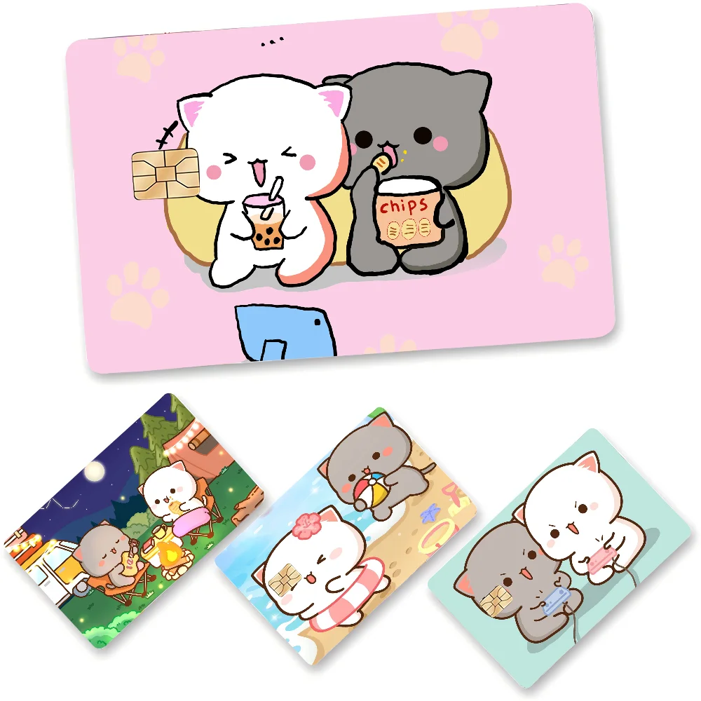 Peach And Goma Matte Film Cover Skin Sticker For Credit Card Bank Debit Bus Card