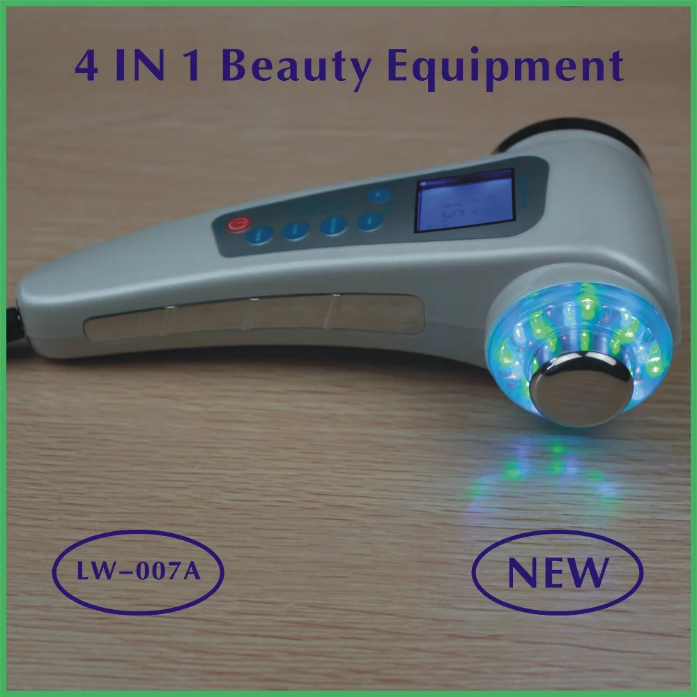 Portable Ultrasonic 7 LED Photon Rejuvenation Lights Sonic Face Lift Care Skin Cleaner Wrinkle Remover Face Beauty Massager