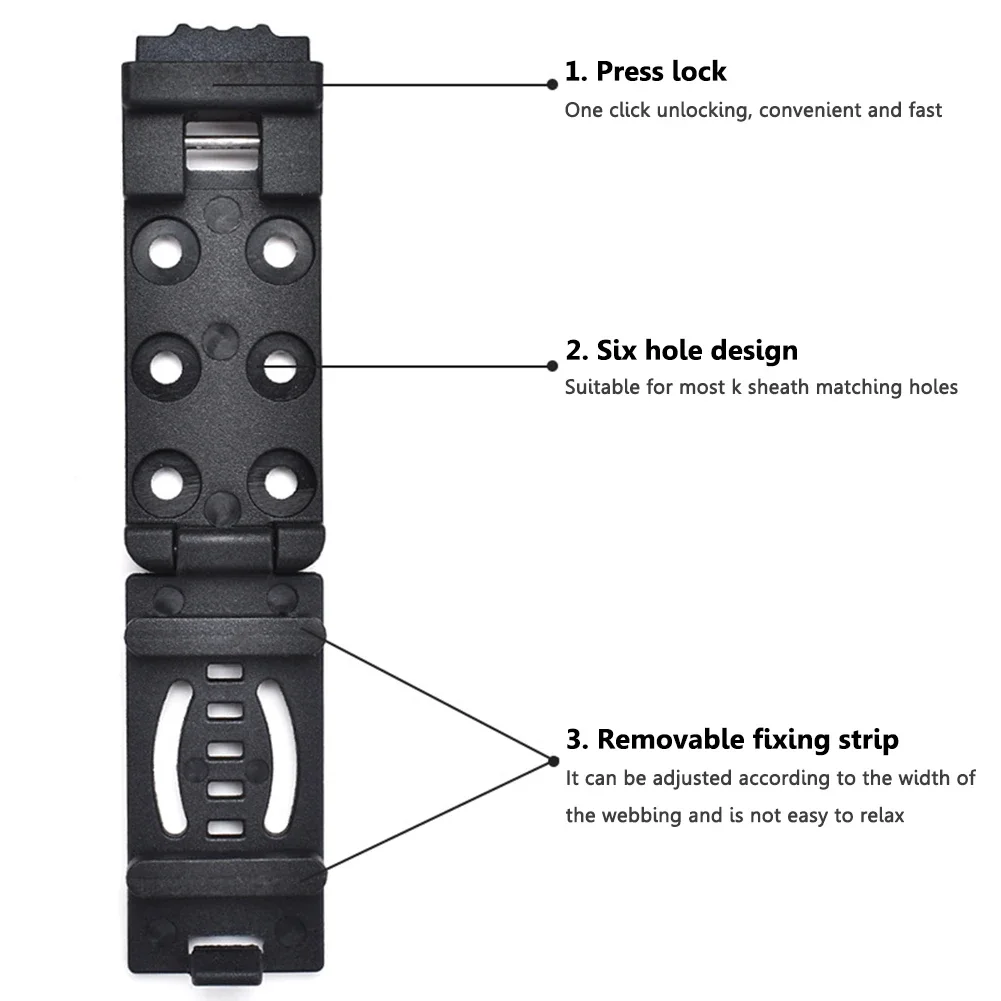 1-3 Stück Tek Lok Outdoor EDC Werkzeuge Camping Reise Gürtelschlaufen Gürtelschnallen Clip für Messer Kydex Scheide/Holster Campingausrüstung – Detail 8
