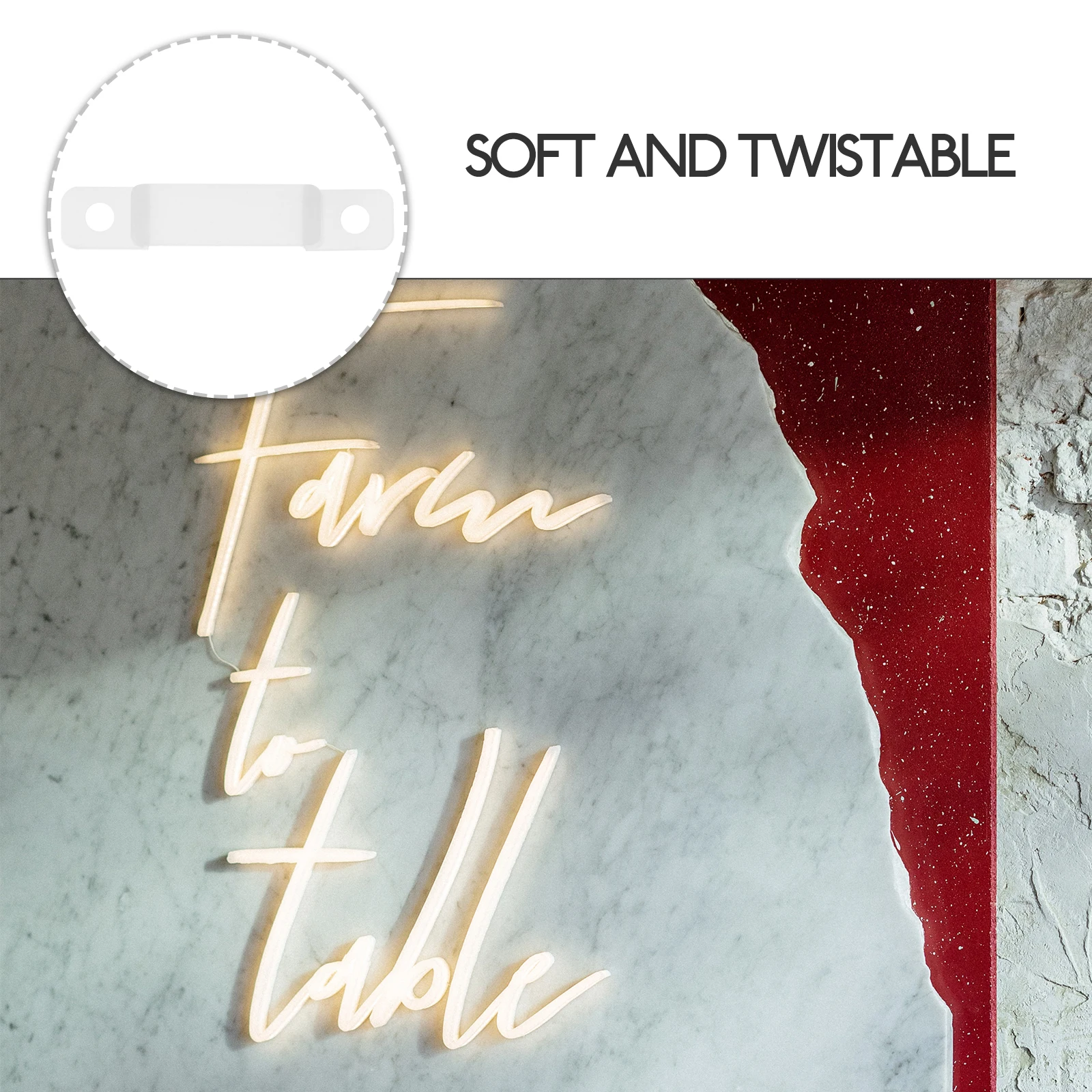 

200 Pcs LED Strip Lights Clips Transparent Fixing Holders for DC12 24V IP67 68 Waterproof silica gel tape installation