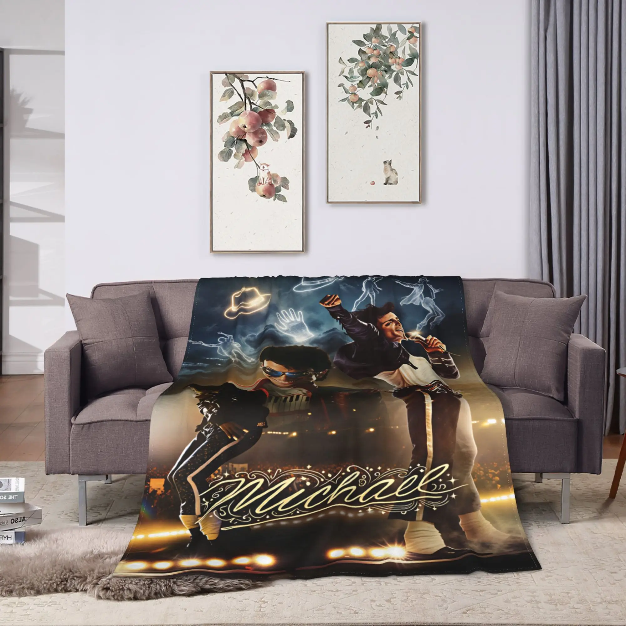 Michael Jackson Blankets  Airplane Travel Flannel Bedding Throws For Outdoor Warm Soft Design Quality Bedspread Birthday Present
