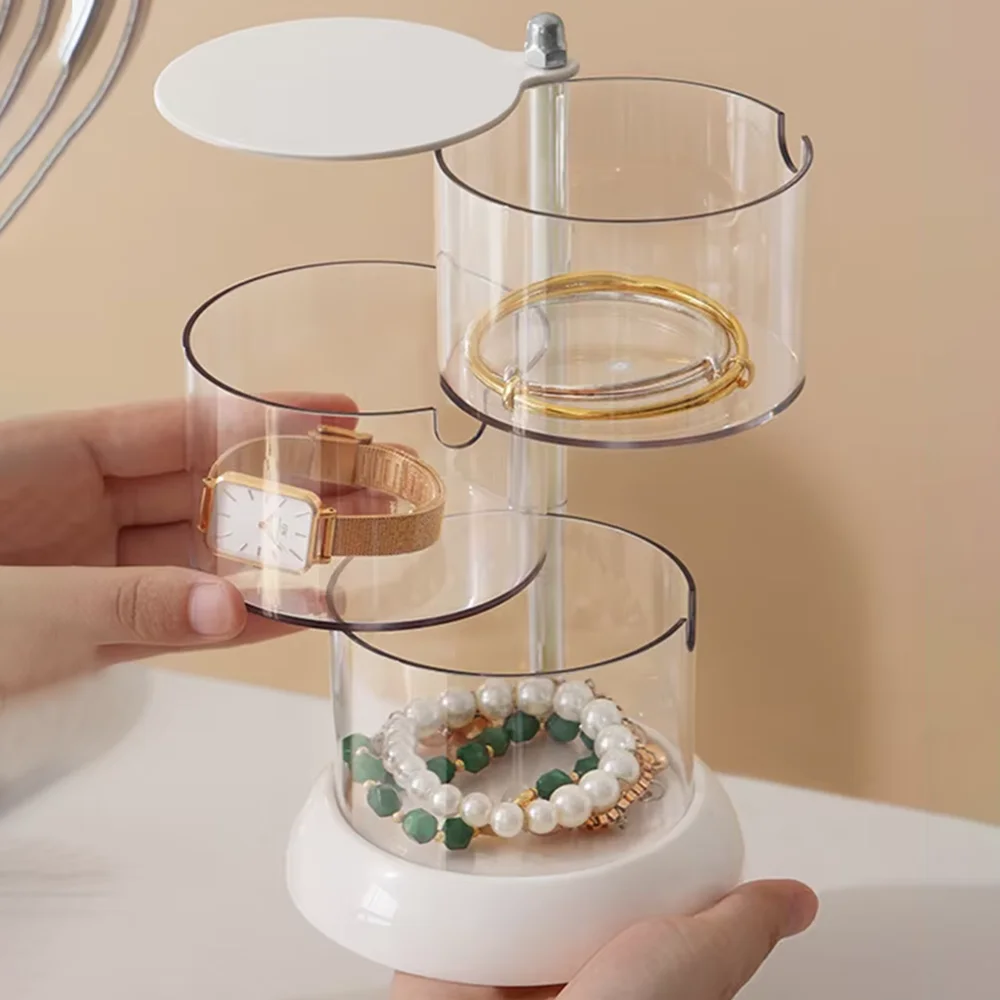 Multi Layer Rotating Hair Accessory Storage Box Hair Clip With Rubber Band Classification Box Jewelry And Cosmetics Storage Box