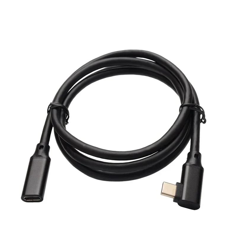 كابل تمديد VR من ذكر إلى أنثى ، زاوية يمينية ، نوع C ، 10 جيجابايت في الثانية ، شحن سريع ، نقل بيانات ، قرص صلب SSD ، نفسجي W ، 4K ، 60Hz ، 3m ، 5 متر
