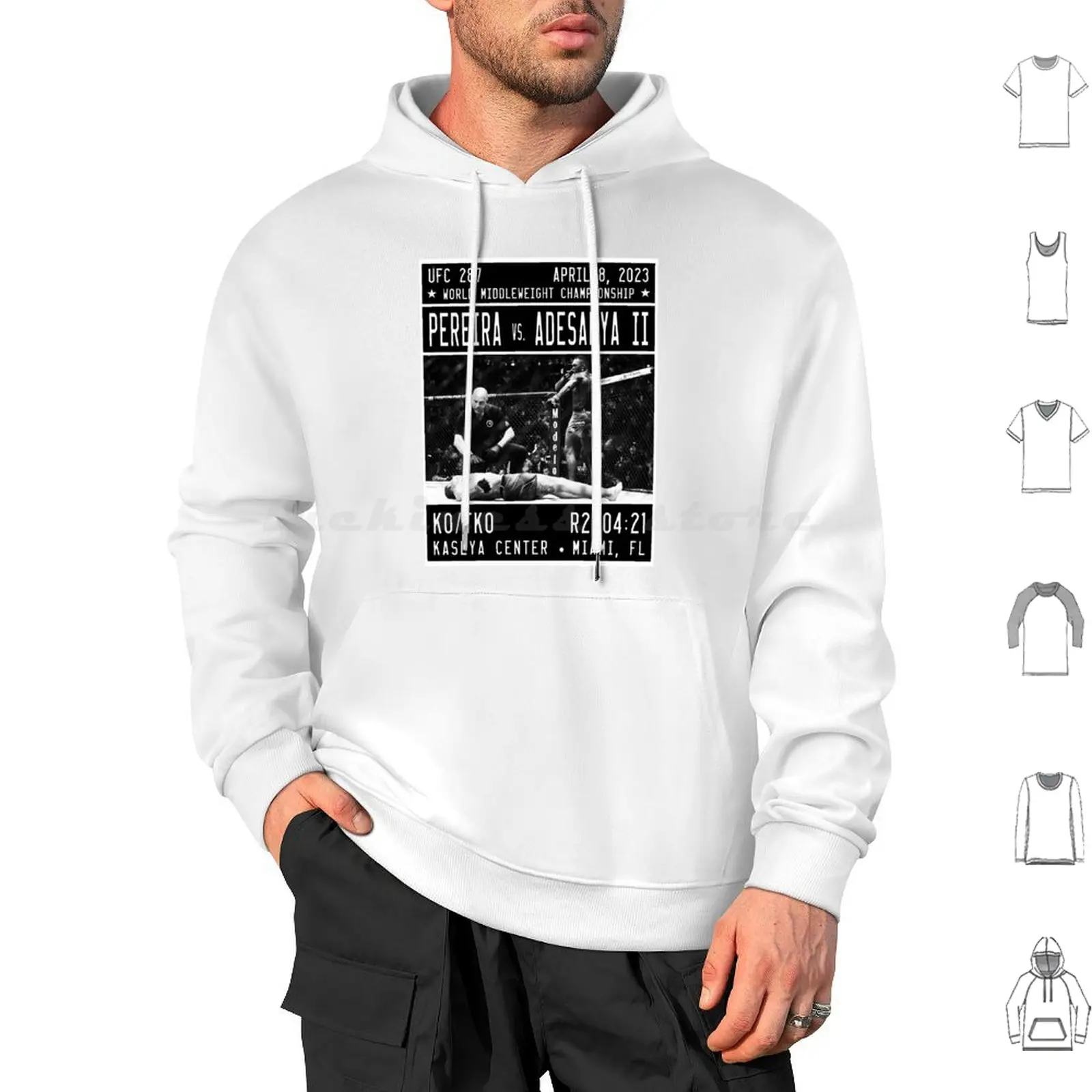 Sweet Revenge Hoodies Long Sleeve Middleweight Israel Adesanya Adesanya Vs Pereira Alex Pereira Down Goes The King 281