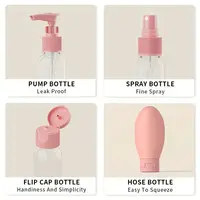 11pcs Travel Bottles Set With Storage Bag Travel Size Empty Liquid Cream Lotion Containers Fine Mist Spray Bottle Squeeze Tubes 5