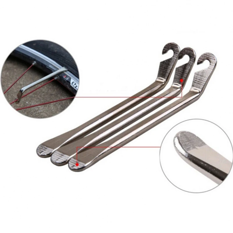 3PC Bicycle Tyre Lever Tube Remover Tool Stainless Steel Bike Tire Opener Crowbar MTB Road Cycling Wheel Repair Tool Accessories