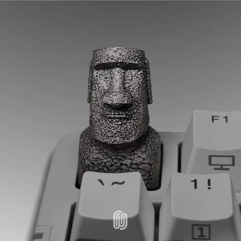 Easter Island Stone Statue 3D Resin Personalized Keycaps Custom Original Handmade Keycaps for Mechanical Keyboard Accessories