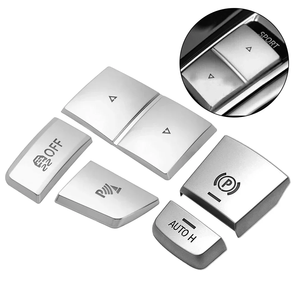 5pc Handbrake Variable Speed Panel Side Switch P Button Cover Car Handbrake Button For BMW 5 6 Series F10 GT F07 F06 F12 F13 F01