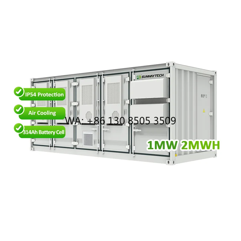 BESS Outdoor Industrial Commercial Energy Storage Battery System 1000kwh 2mwh 20ft LifePO4 Batteries Container with Air Cooling
