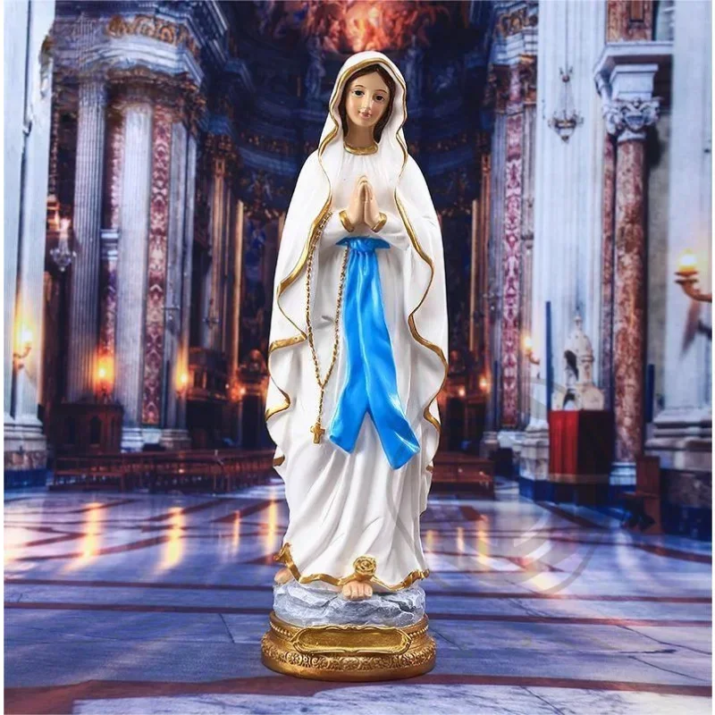 Virgin Mary Resin Statue Religion Jesus Religious Statue Souvenir Interior Decoration Gift