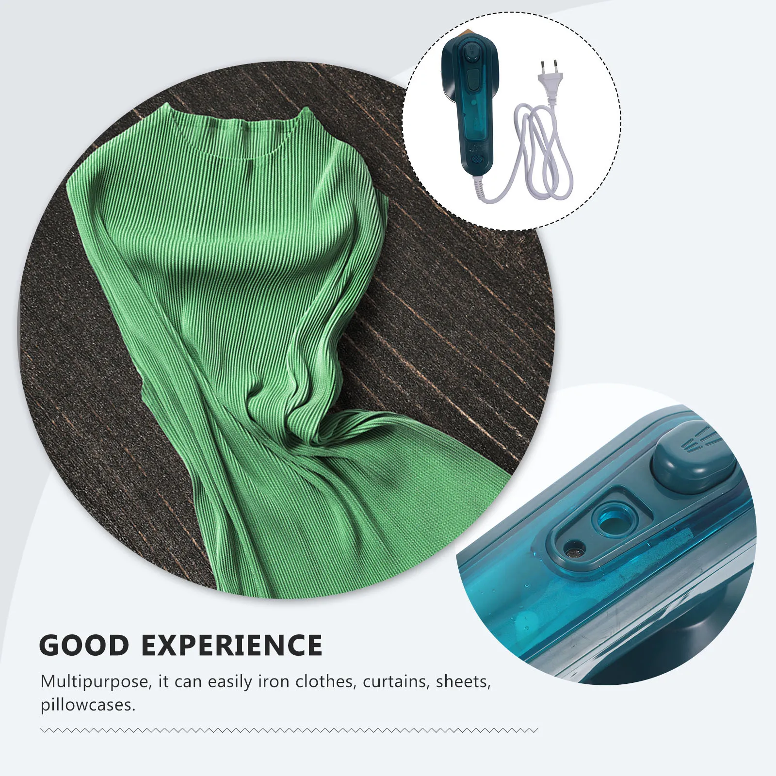 

Travel Steam Iron Portable Mini Handheld Clothes Steamer 220V Eu Plug Lightweight Garment Steamer for Travel and Home