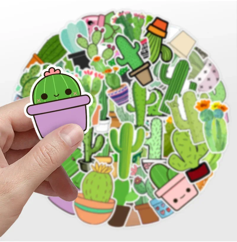 10/25/50pcs Ins Style Cactus Stickers Graffiti for VSCO DIY Water Bottle Scrapbook Laptop Pad Phone Luggage scrapbooking helmet