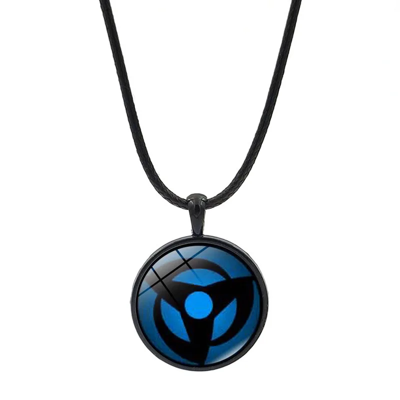 Anime Naruto Sharingan Necklace Men\'s Chain Jewelry Accessories Uchiha Itachi Cosplay Pendant Kids Toys Fans Gift