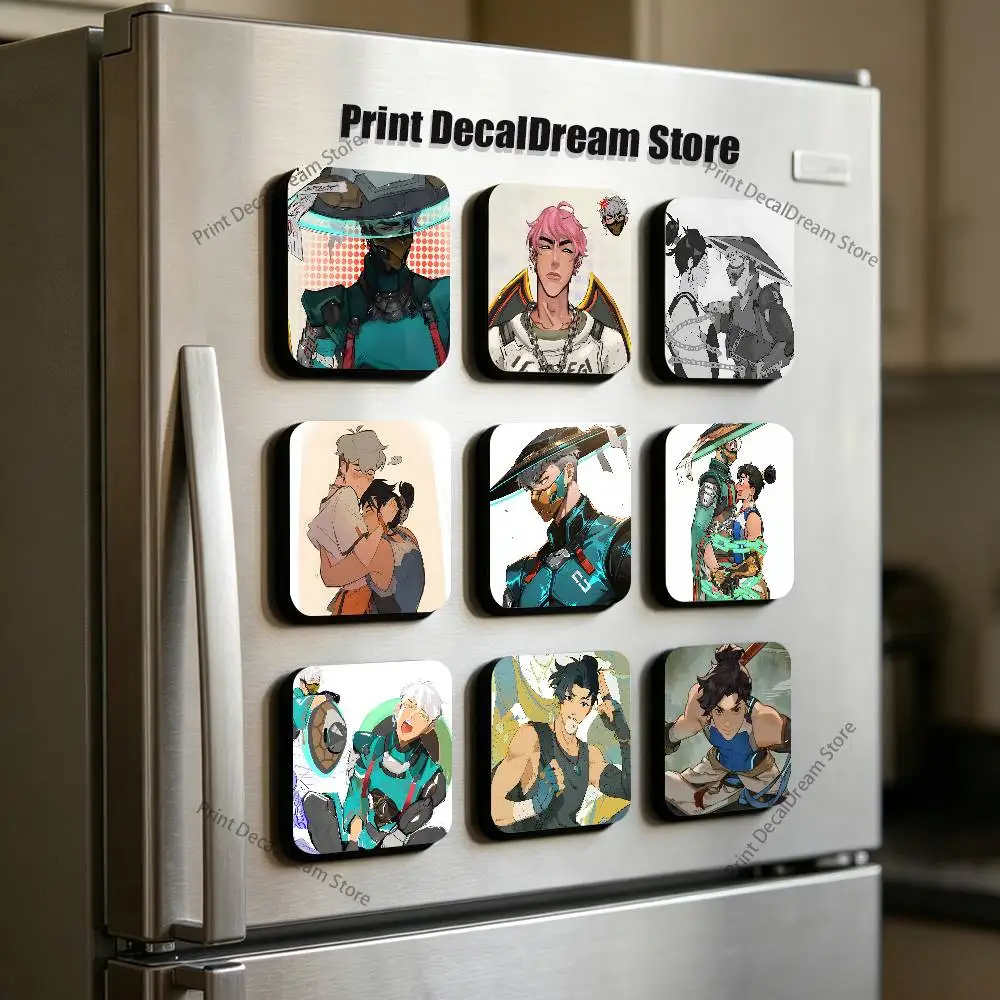 For O-Overwatch Wuyang Mizuki Cute Cartoon Anime Refrigerator Magnets Soft Magnetic Heat Transfer Refrigerator Magnets Gift