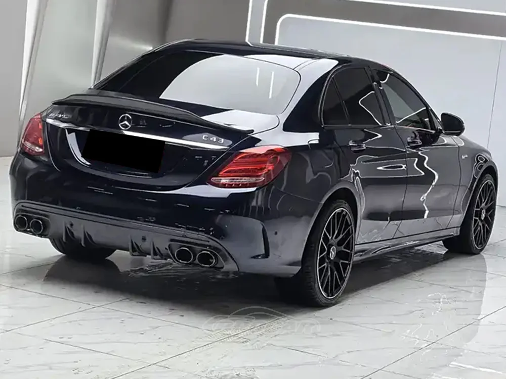 For Mercedes Benz C-CLASS W205 4-Door 2015--2021 PSM Style High Quality ABS Plastic Gloss Black Spoiler Trunk Boot Wing Spoiler